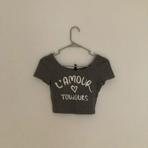 NWT - H&M Gray Crop Top